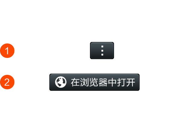 点击右上角选择“浏览器中打开”